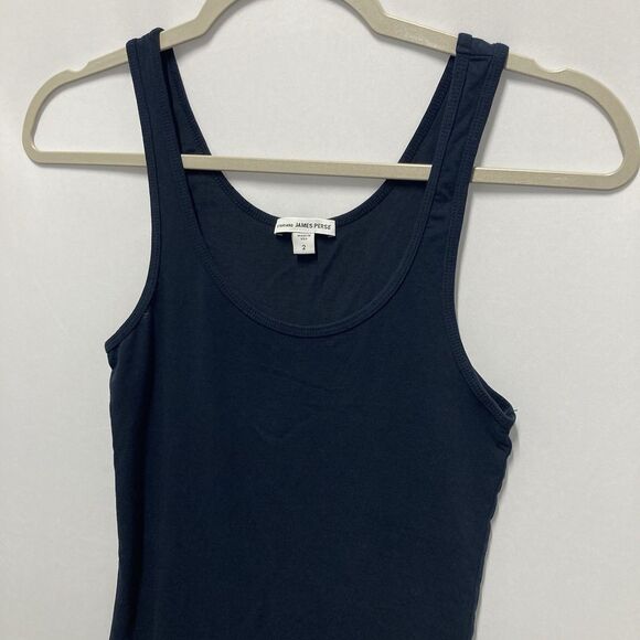Standard James Perse Women's Dark Navy Blue Black Tank Top Size 2 - Picture 4 of 12